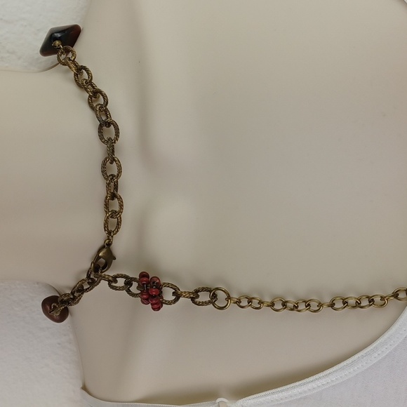 Multi Color Multitexture Large Beaded Boho Choker Necklace - Picture 6 of 9